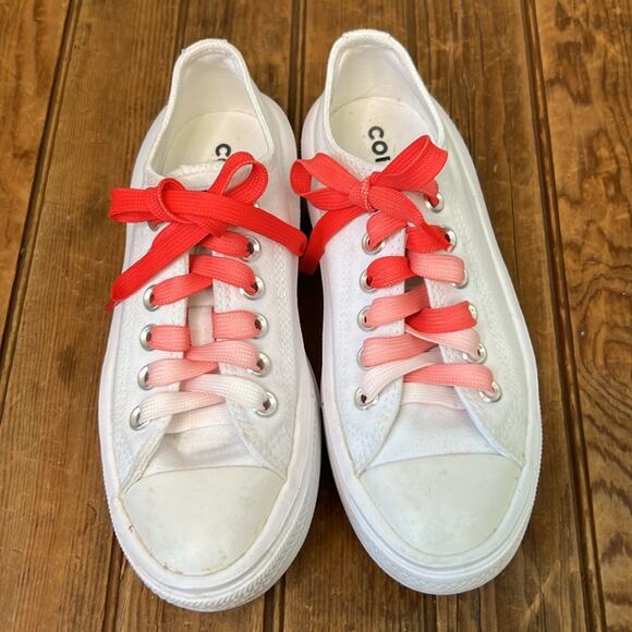 Women’s or kids Converse White canvas lug sole Sneakers Classic Low-Top Design - Picture 2 of 6